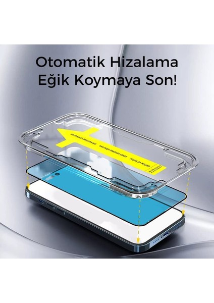 Apple iPhone Için Tasarlanmış Kolay Kurulum Uçtan Kenara Kapsama Tam Koruma Dayanıklı Temperli Cam