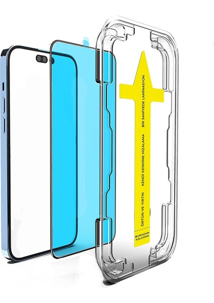 Apple iPhone Için Tasarlanmış Kolay Kurulum Uçtan Kenara Kapsama Tam Koruma Dayanıklı Temperli Cam