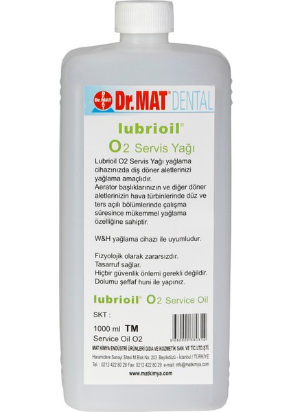 Lubrioil O2 Servis Yağı
