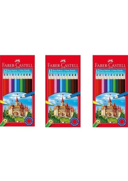 Boya Kalemi 12 Renk 3 Adet