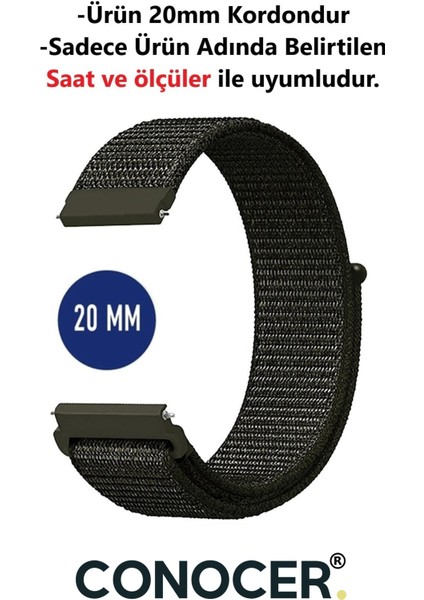 Huawei Watch 2 Uyumlu (20MM) Dokuma Yüksek Kalite Hasır Dokuma Kordon Kayış