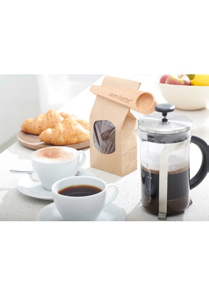 French Press / Cafetière, 8-Cup / 1000 ml ve Klipsli Kahve Ölçü Kaşığı
