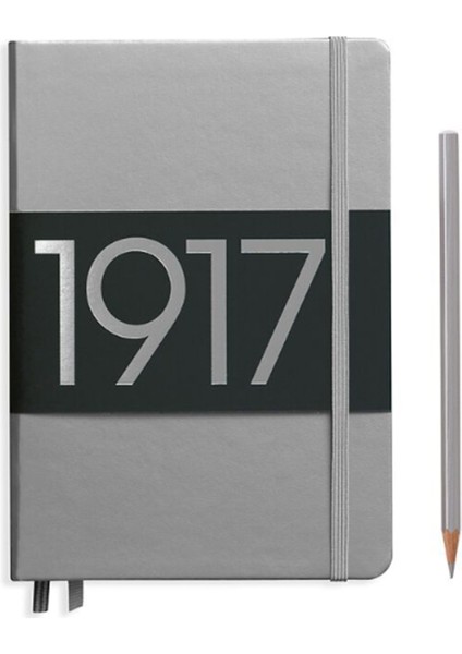 Leuchttrum 1917 Metallic Edition Çizgisiz Sert Kapak Defter A5 Silver