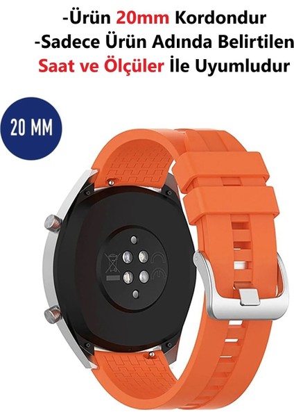 Samsung Galaxy Watch 4 - Galaxy Watch 3 (41MM) Uyumlu Yüksek Kalite Desenli Silikon Kordon
