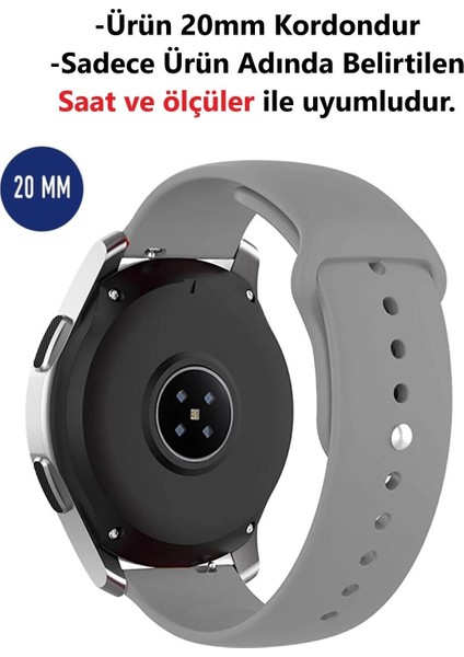 Samsung Galaxy Watch 4 - Galaxy Watch 3 (41MM) Uyumlu Yüksek Kalite Klasik Silikon Kordon