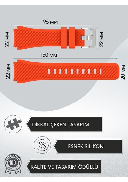 Samsung Gear S3 Frontier-Classic / Galaxy Watch 3 (45MM) - Watch 1 (46MM) Çizgi Desenli Kordon fırsatları