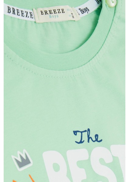 Girls & Boys Erkek Çocuk Şortlu Takım Kaplan Baskılı 1-4 Yaş, Su Yeşili indirimleri