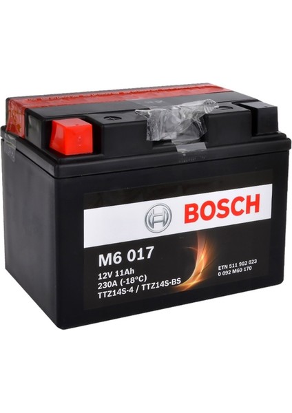 Motostart M6017 Bosch TTZ14S-BS YTZ14S 12V 11 Amper Motosiklet Akü