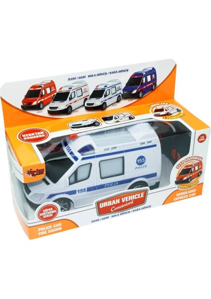 1:18 Uzaktan Kumandalı Full Fonksiyonlu Polis Aracı