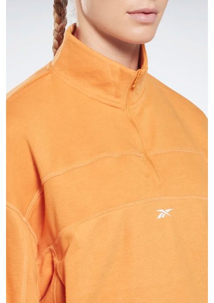 Wor Knit 1/4 Zip Mavi Kadın Sweatshirt fırsatları