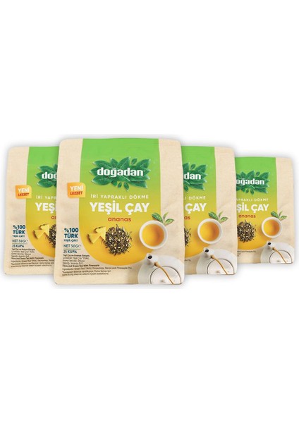 Dökme Yeşil Çay Ananas 50 gr x 4 Adet