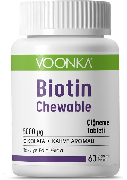 Biotin 5000 Mcg 60 Çiğneme Tableti