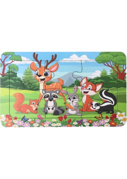 Trendy Toys Ahşap Puzzle Ilk Yapbozum 3 Adet 6 Parçalı 18X11CM