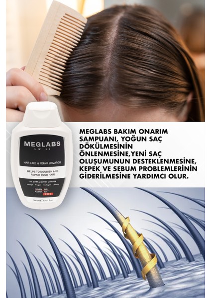 Meglab's Saç Bakım ve Onarım Şampuanı 300 ml