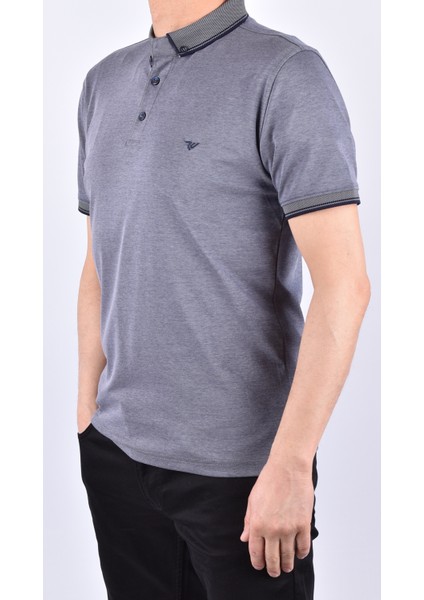 KML-R1000 Polo Yaka 50/1 Merserize Tişört/lacivert-Gri/m