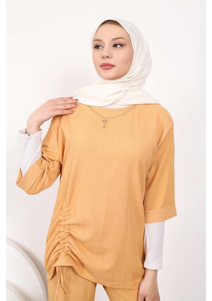 Camel Önden Büzgülü Kolyeli Bürümcük Takım fiyatları
