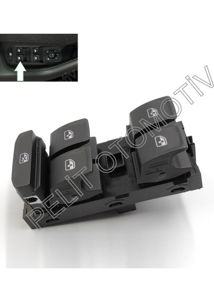 Golf 7 Sol Dörtlü Cam Açma Düğmesi 5G0959857D