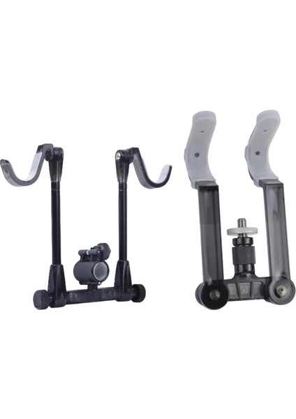 Balıkçılık Çubukları Tutucu Dinlenme Ekipmanı Aksesuar Stand Desteği Stand Balıkçılık Black Double 1 Set (Yurt Dışından)