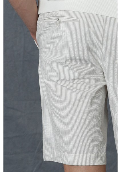 Fral Spor Erkek Chino Şort Slim Fit Lacivert