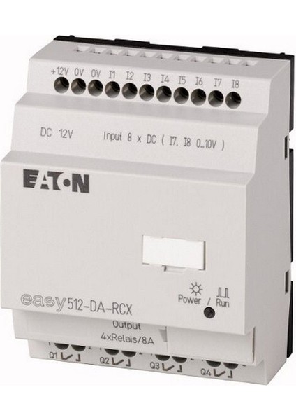 EASY512-DA-RCX Easy Röle-Ekransız, 12VDC 8dı