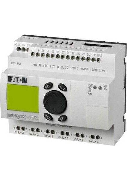 EASY820-DC-RC Easy Röle-Ekranlı, 24VDC 12DI