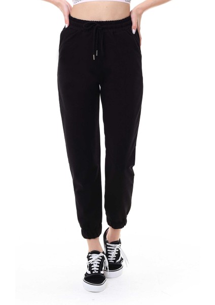 Kadın Jogger Tek Alt Eşofman Siyah