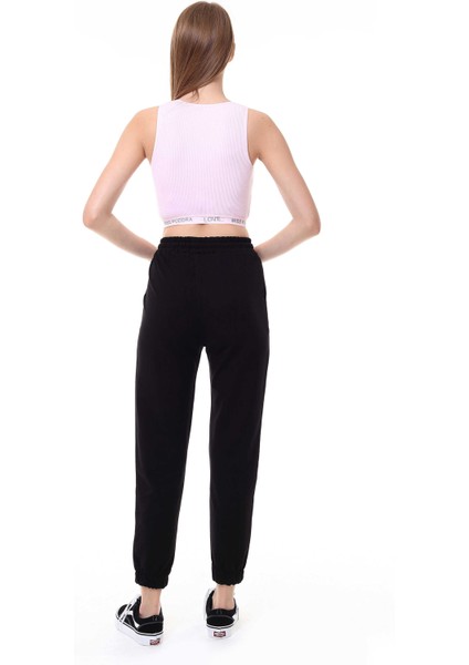Kadın Jogger Tek Alt Eşofman Siyah