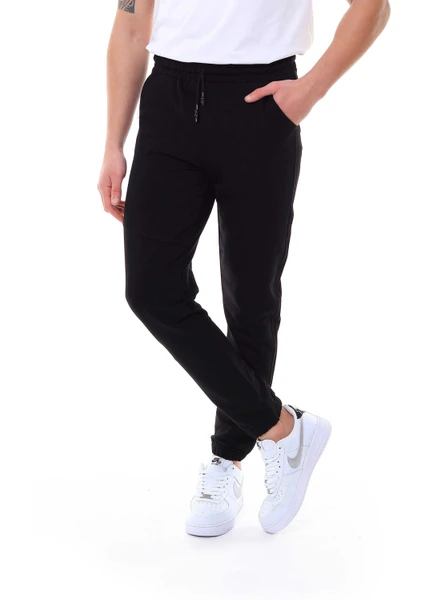 Garage Casual Wear Erkek Tek Alt Eşofman Jogger Siyah