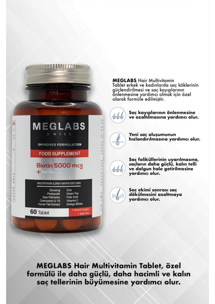 Meglab's Hair Multı Vitamin - Saç Vitamini