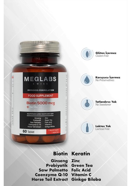 Meglab's Hair Multı Vitamin - Saç Vitamini