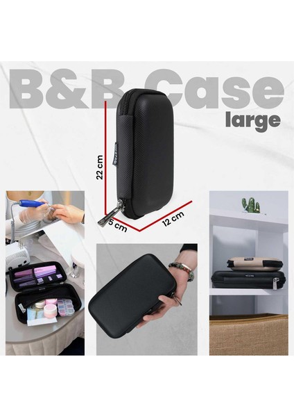 Npo B&b Large Case Ultra Darbe Koruyuculu,kablo,hdd ve Aksesuar Için Çok Amaçlı Hardcase Çanta-Siyah