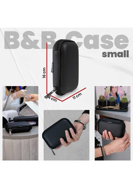 Npo B&b Small Case Ultra Darbe Korumalı,kablo,hdd ve Aksesuar Için Çok Amaçlı Hardcase Çanta-Siyah