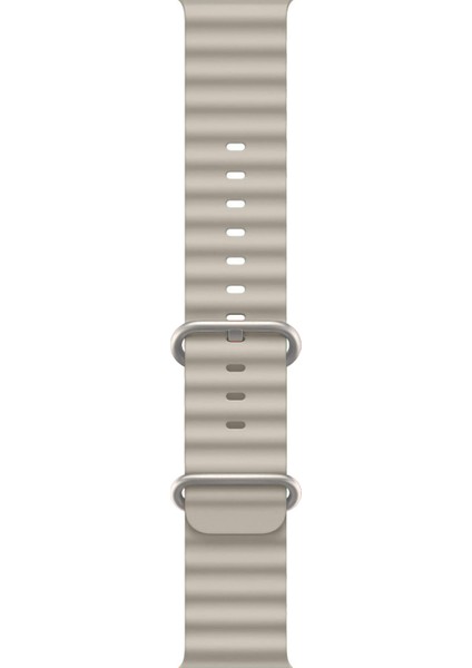 Ocean Loop Silikon Kordon, Apple Watch Series SE/10/9/8/7/6/5/4/3 ile Uyumlu, 42mm/41mm/40mm/38mm, Yıldız Işığı