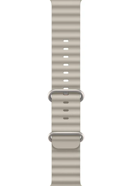 Ocean Loop Silikon Kordon, Apple Watch Series SE/10/9/8/7/6/5/4/3 ile Uyumlu, 42mm/41mm/40mm/38mm, Yıldız Işığı