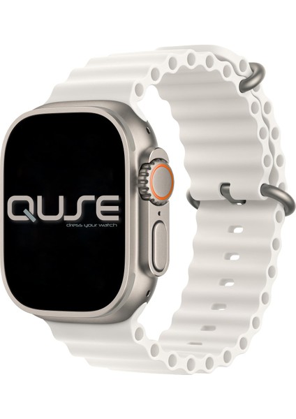 Ocean Loop Silikon Kordon, Apple Watch Series SE/11/10/9/8/7/6/5/4/3 ile Uyumlu, 42mm/41mm/40mm/38mm, Beyaz fırsatları