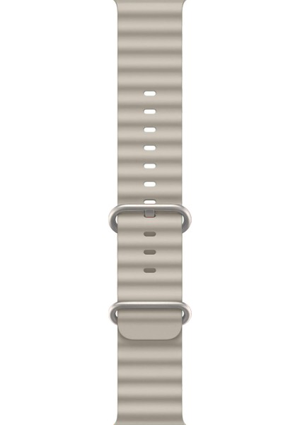 Ocean Loop Silikon Kordon, Apple Watch Series SE/11/10/9/8/7/6/5/4/3 ile Uyumlu, 49mm/46mm/45mm/44mm, Yıldız Işığı