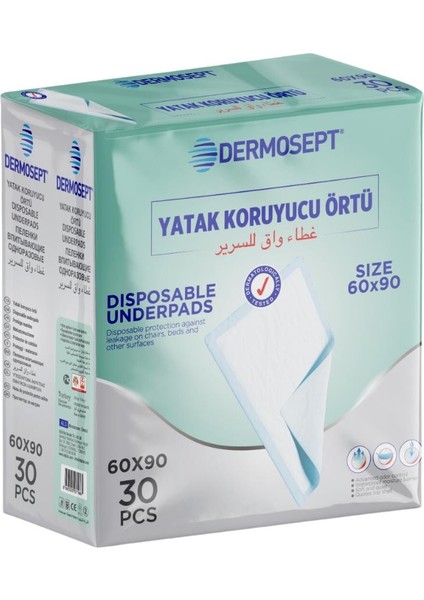 Dermosept - Hasta Altı Serme Bezi 60 x 90 - 30 Adetli