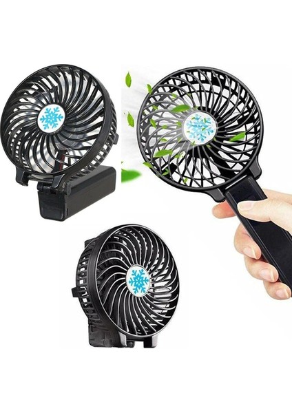 3 Kademeli Şarjlı Mini Fan Masa Üstü Vantilatörü USB Soğutucu Sessiz El Fan Bükülebilir Fan