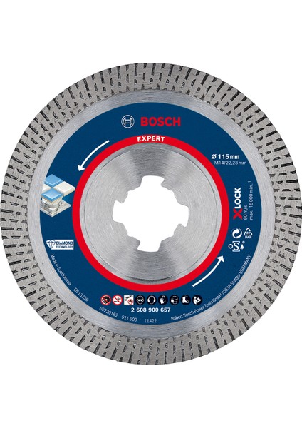 Expert Hardceramic X-Lock Elmas Kesme Diski 115 x 22,23 x 1,4 x 10 mm