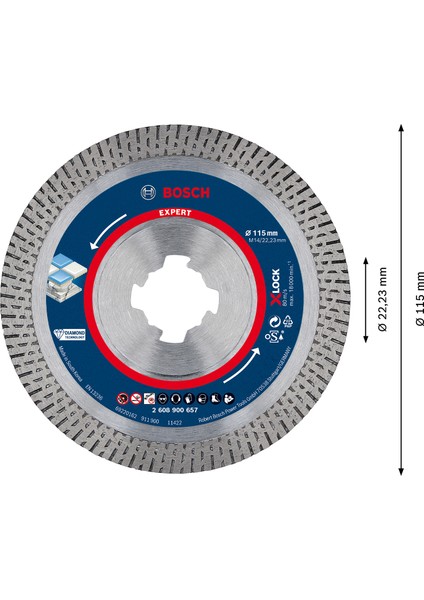 Expert Hardceramic X-Lock Elmas Kesme Diski 115 x 22,23 x 1,4 x 10 mm fiyatları