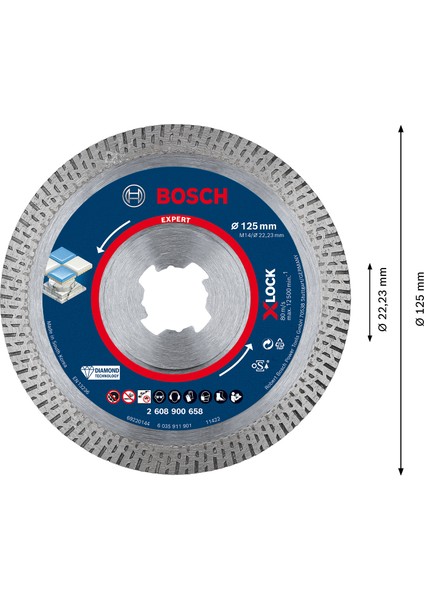 Expert Hardceramic X-Lock Elmas Kesme Diski 125 x 22,23 x 1,4 x 10 mm