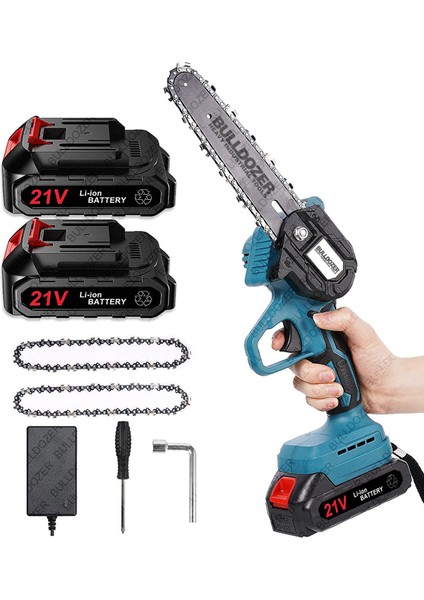 Çift Akülü Testere Dal Budama 21V 15CM Pala