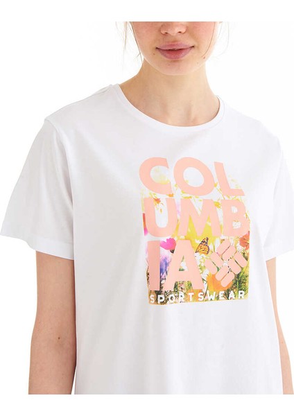Csc Floral Blur Kadın Kısa Kollu T-Shirt modelleri