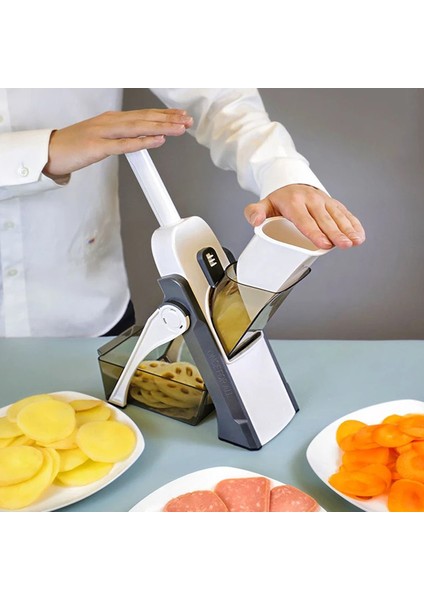 9 Kademeli Hazneli Vantuzlu Kaymaz Otomatik Rende Jülyen Kesici Patates Havuç Rendesi