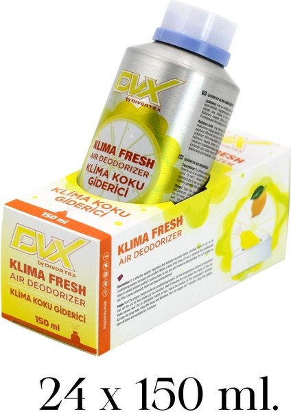 Divortex Klima Fresh (Klima Bombası) Limon 24 x 150 ml