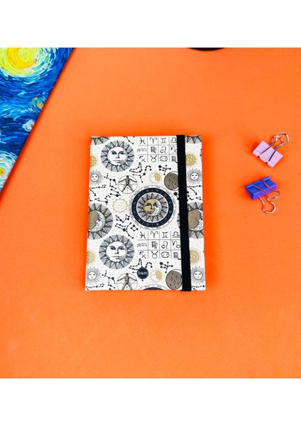 Tarot Ay Ve Güneş Tasarımlı Sert Kapaklı Mini Defter fiyatları