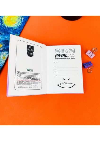 Küçük Bi Yıkıldım Tasarımlı Sert Kapaklı Mini Defter