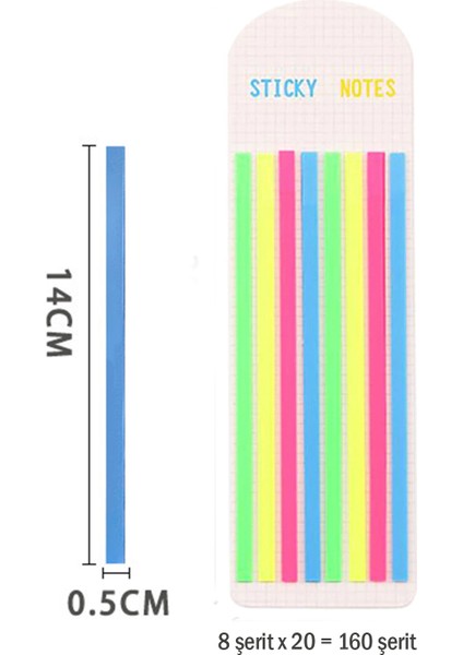Vox Art Şerit Post-It -160 Şerit 8 Renk