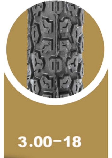 IRAN YASA TIRE&RUBBER Yasa Tryp Arka/toprak Motosiklet Lastiği 3.00-18tt(İÇ LASTİKLE KULLANIMA UYGUNDUR)6pr