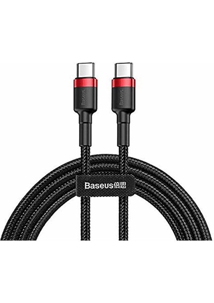 Cafule 20V 3A 1m Pd2.0 60W Flaş Şarj USB Kablo Kırmızı/siyah